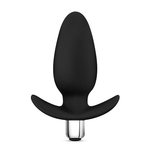 Luxe Little Thumper Black Vibrating Anal Plug 4 Inch