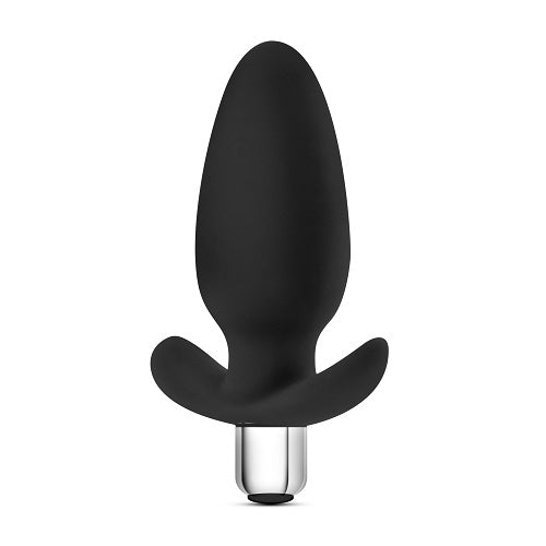 Luxe Little Thumper Black Vibrating Anal Plug 4 Inch