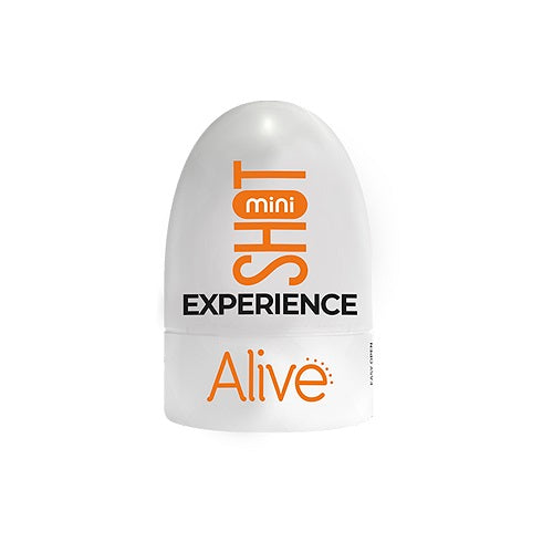 Alive Mini Shot Masturbator Compact Travel-Sized Strokerl White and Orange