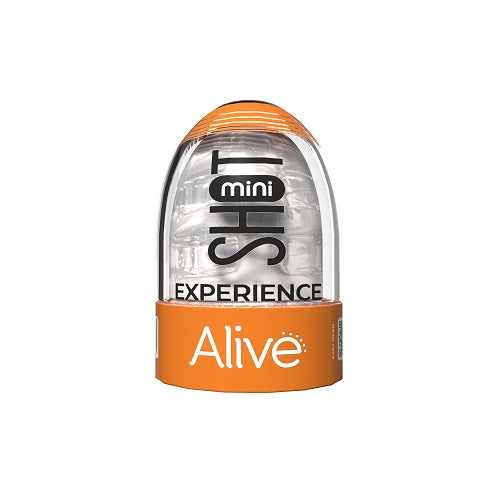Alive Mini Shot Masturbator Transparent 8.5 cm Compact Waterproof TPE Sleeve