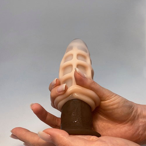 Alive Mini Shot Masturbator Compact Travel-Sized Strokerl White and Orange