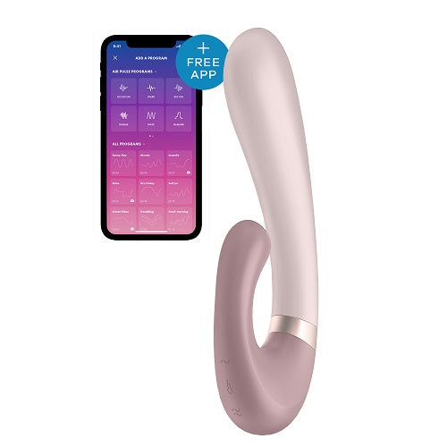 Satisfyer Heat Wave Connect App Vibrator Mauve with Dual Motors and Warming Function