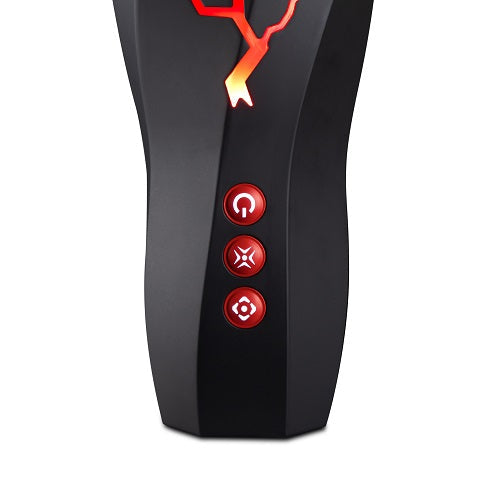 M for Men Storm (White) – Ribbed Masturbator Cup Vibrator with 7 Vibration Functions and Suction