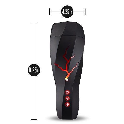 M for Men Storm (White) – Ribbed Masturbator Cup Vibrator with 7 Vibration Functions and Suction
