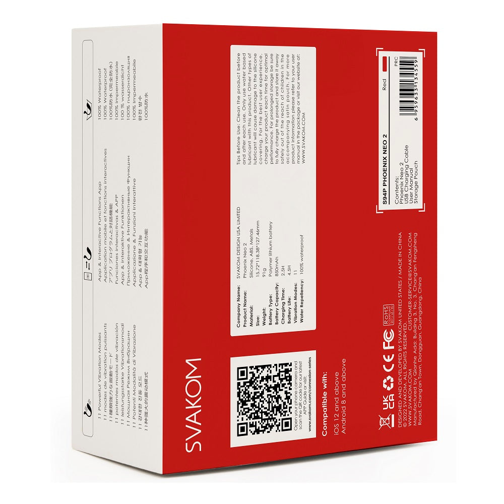 Svakom Phoenix Neo 2 – Interactive App-Controlled Silicone Vibrator