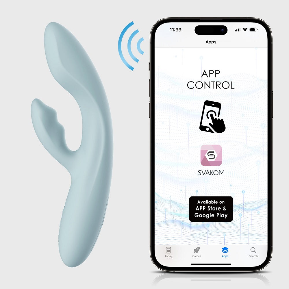 Svakom Chika (Black) – App-Controlled Flexible Warming Rabbit Vibrator