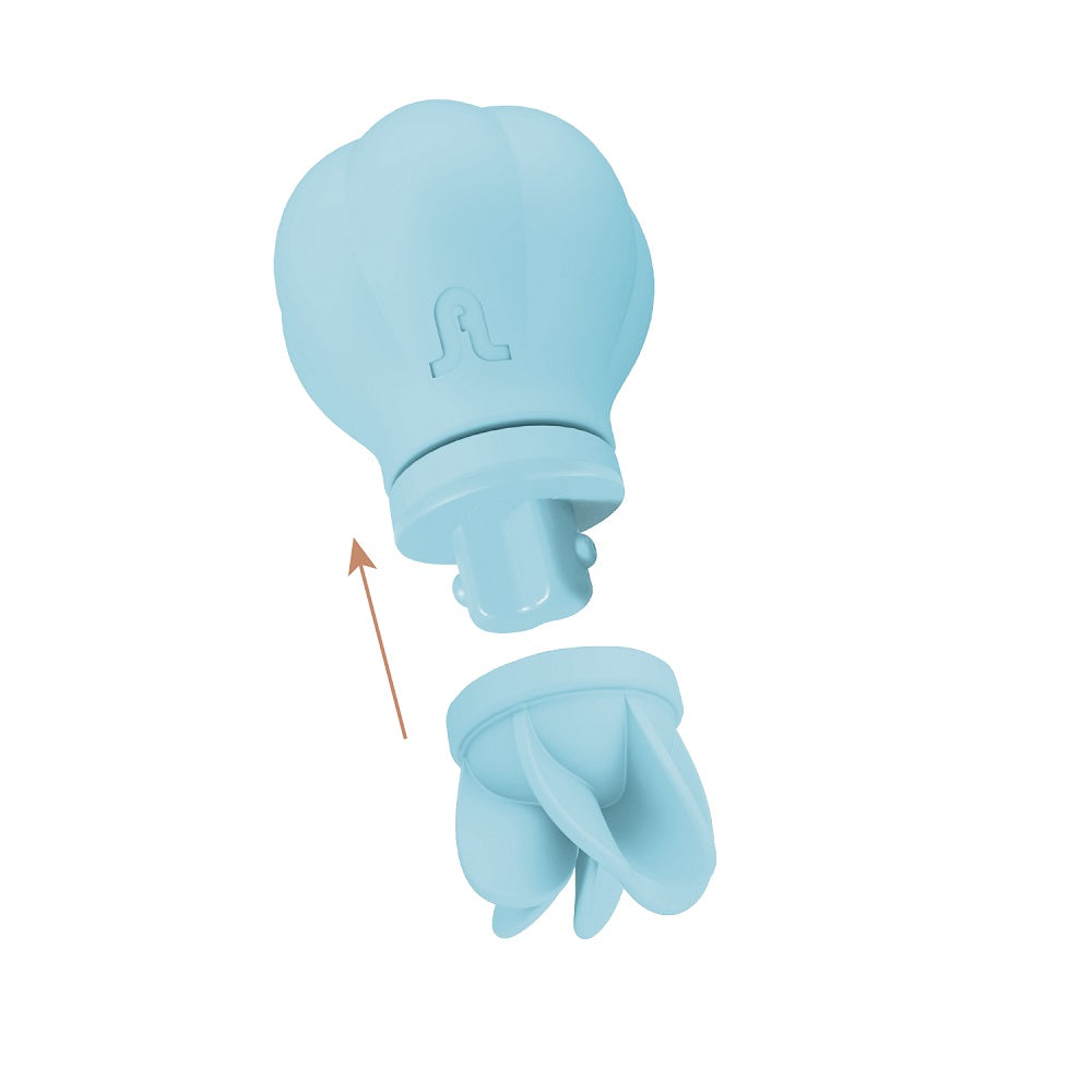 Adrien Lastic Caress Blue Rotating Massager with 5 Interchangeable Heads