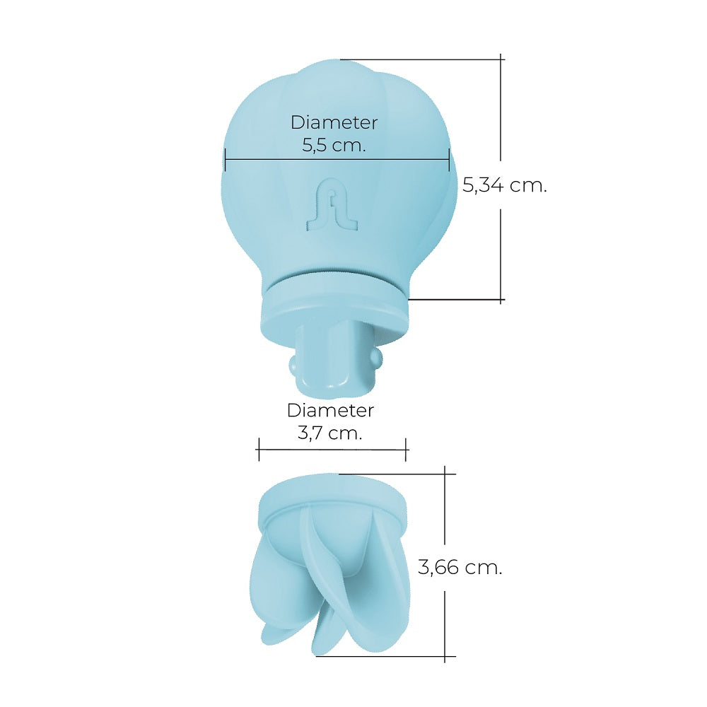 Adrien Lastic Caress Blue Rotating Massager with 5 Interchangeable Heads