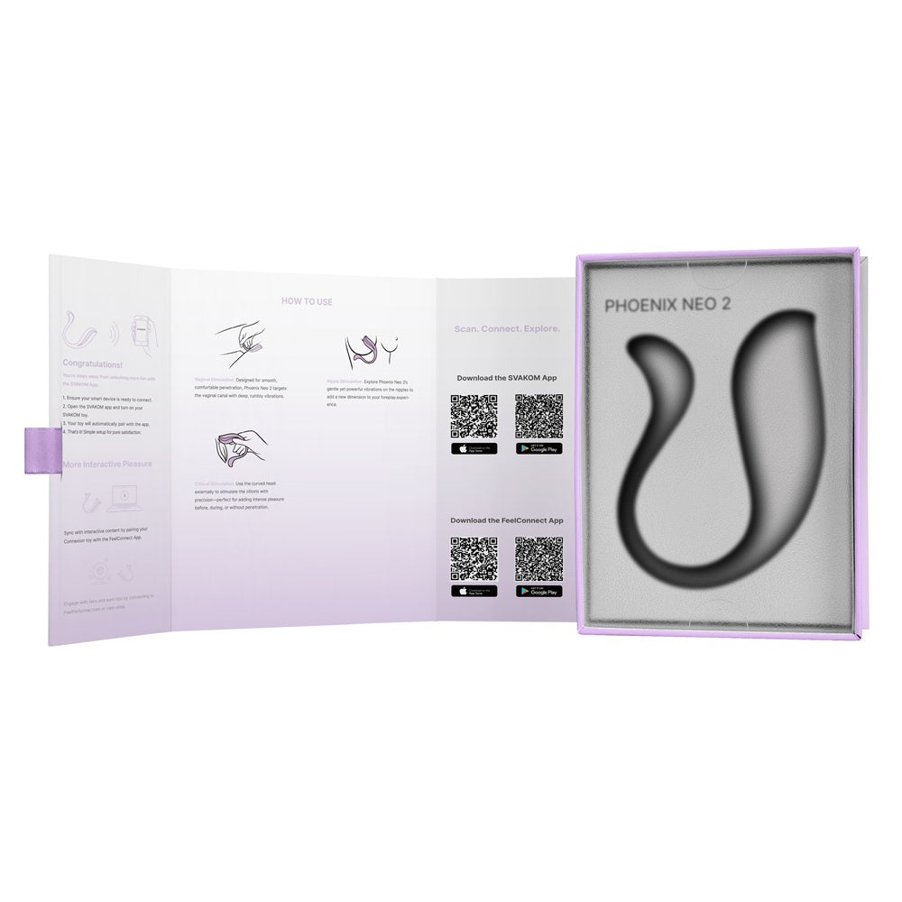 Svakom Phoenix Neo 2 (Lilac) – Interactive App-Controlled Silicone Vibrator