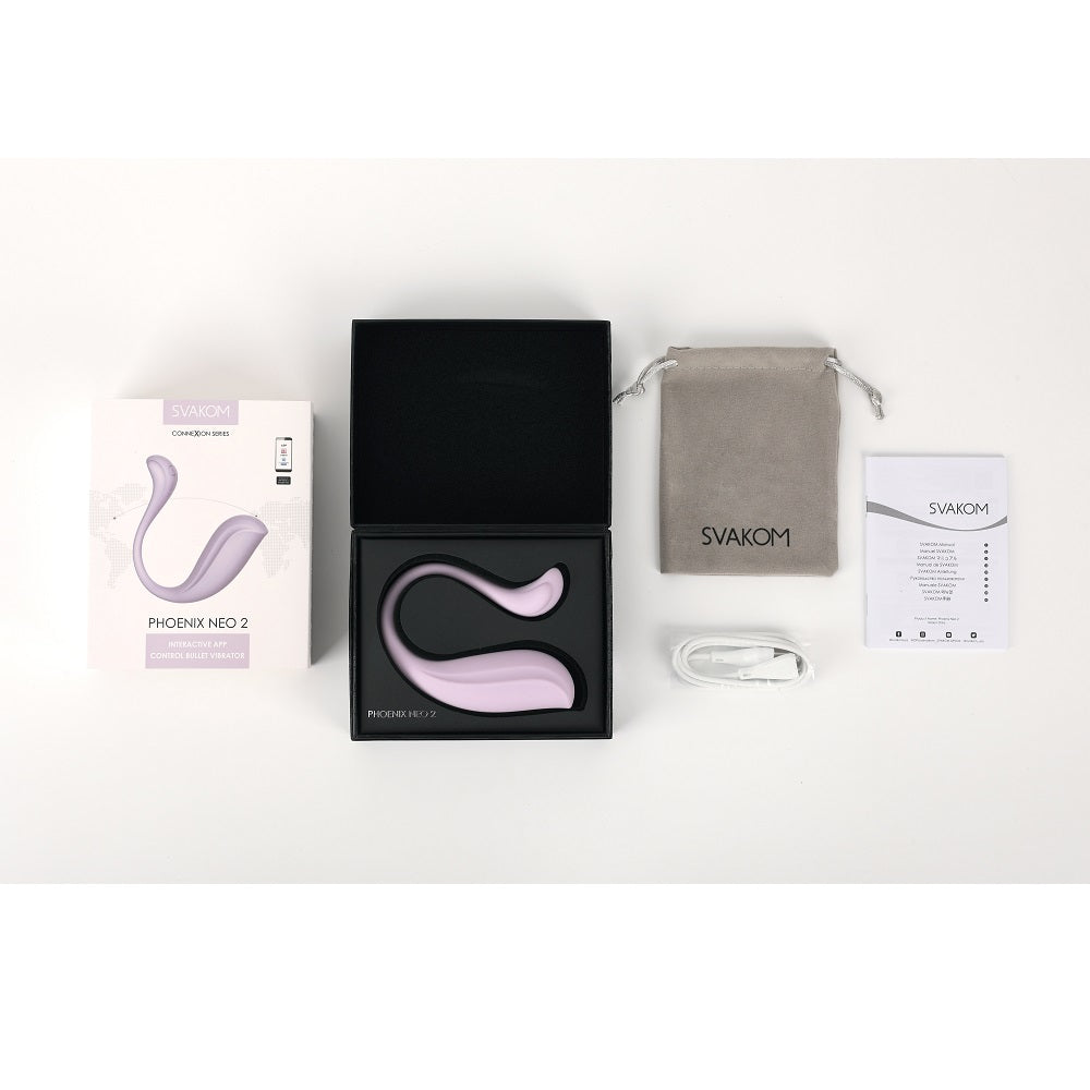 Svakom Phoenix Neo 2 (Lilac) – Interactive App-Controlled Silicone Vibrator