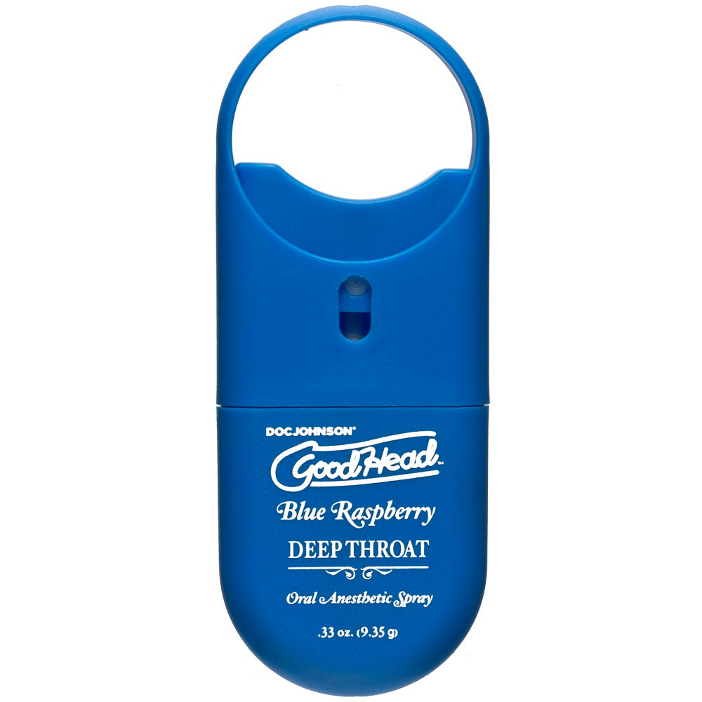 GoodHead Deep Throat Spray To-Go – Oral Numbing Spray - Blue Raspberry 9ml