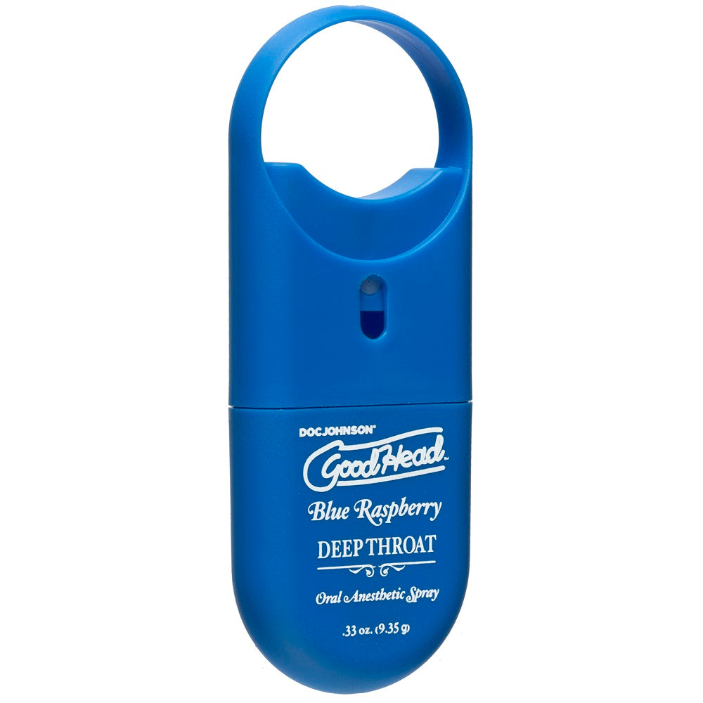 GoodHead Deep Throat Spray To-Go – Oral Numbing Spray - Blue Raspberry 9ml
