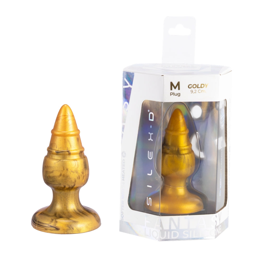 SilexD Fantasy Collection Goldy Medium – Silicone Butt Plug