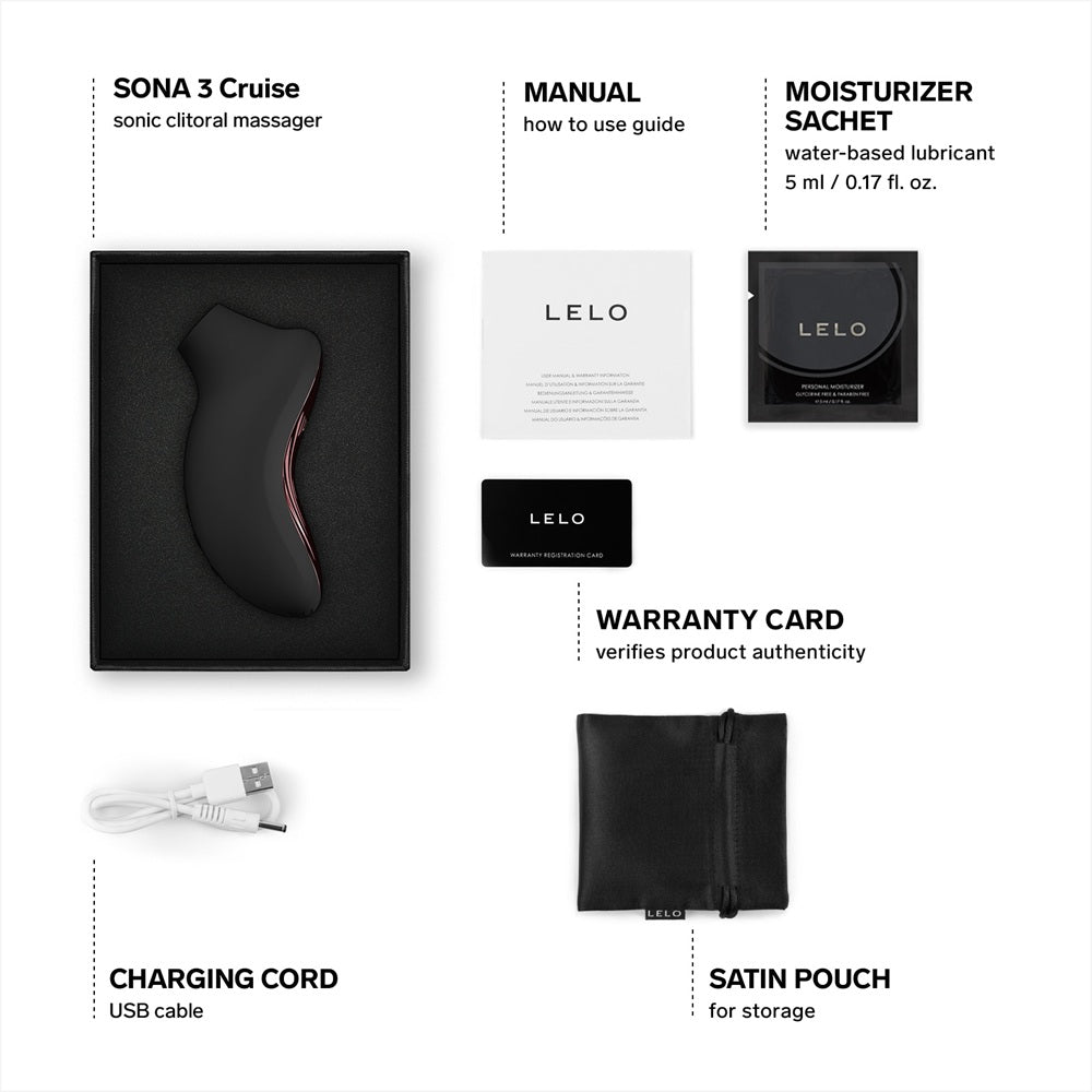 Lelo Sona 3 Cruise (Black) – Sonic Clitoral Massager
