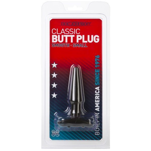 Classic Smooth Butt Plug Small Black