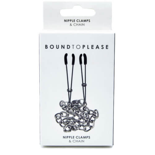 Bound to Please Adjustable Nipple Clamps with Chain – Nickel-Free Nipple Clamps
