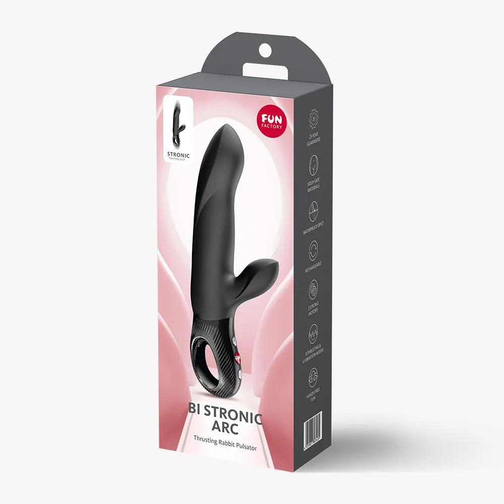 Bi Stronic Arc (Black) – Waterproof Rechargeable 8.78 Inch Vibrator