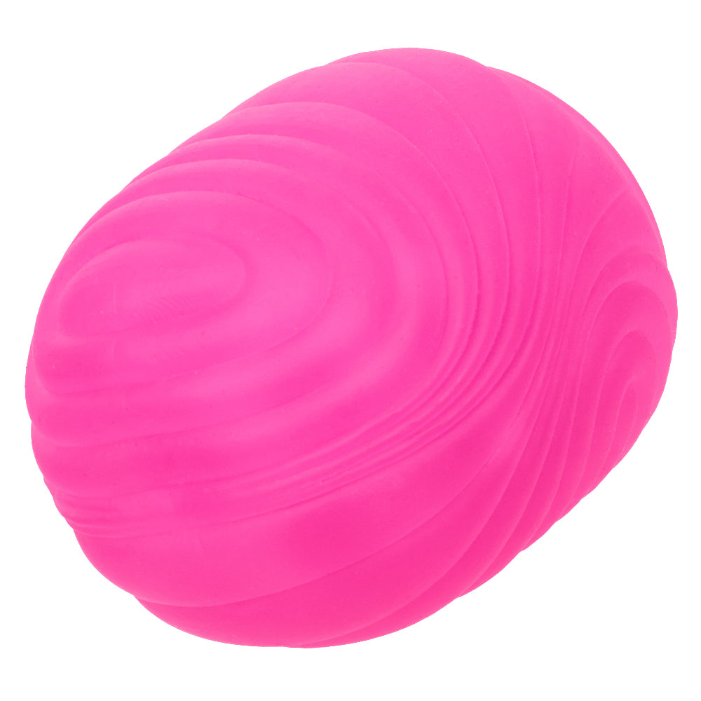 Pop Sock Textured Pink Soft Tight Stretchy Reversible Masturbator with Dual Sensations and Suction Closure