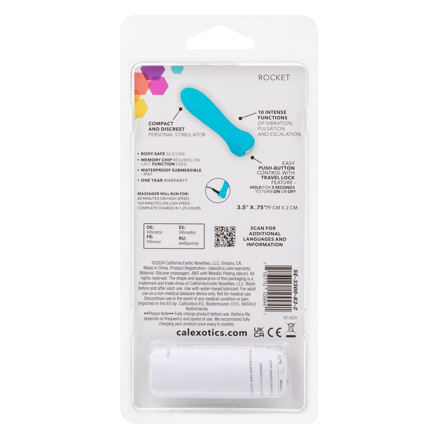 Kyst™ Rocket Compact Blue Personal Silicone Stimulator
