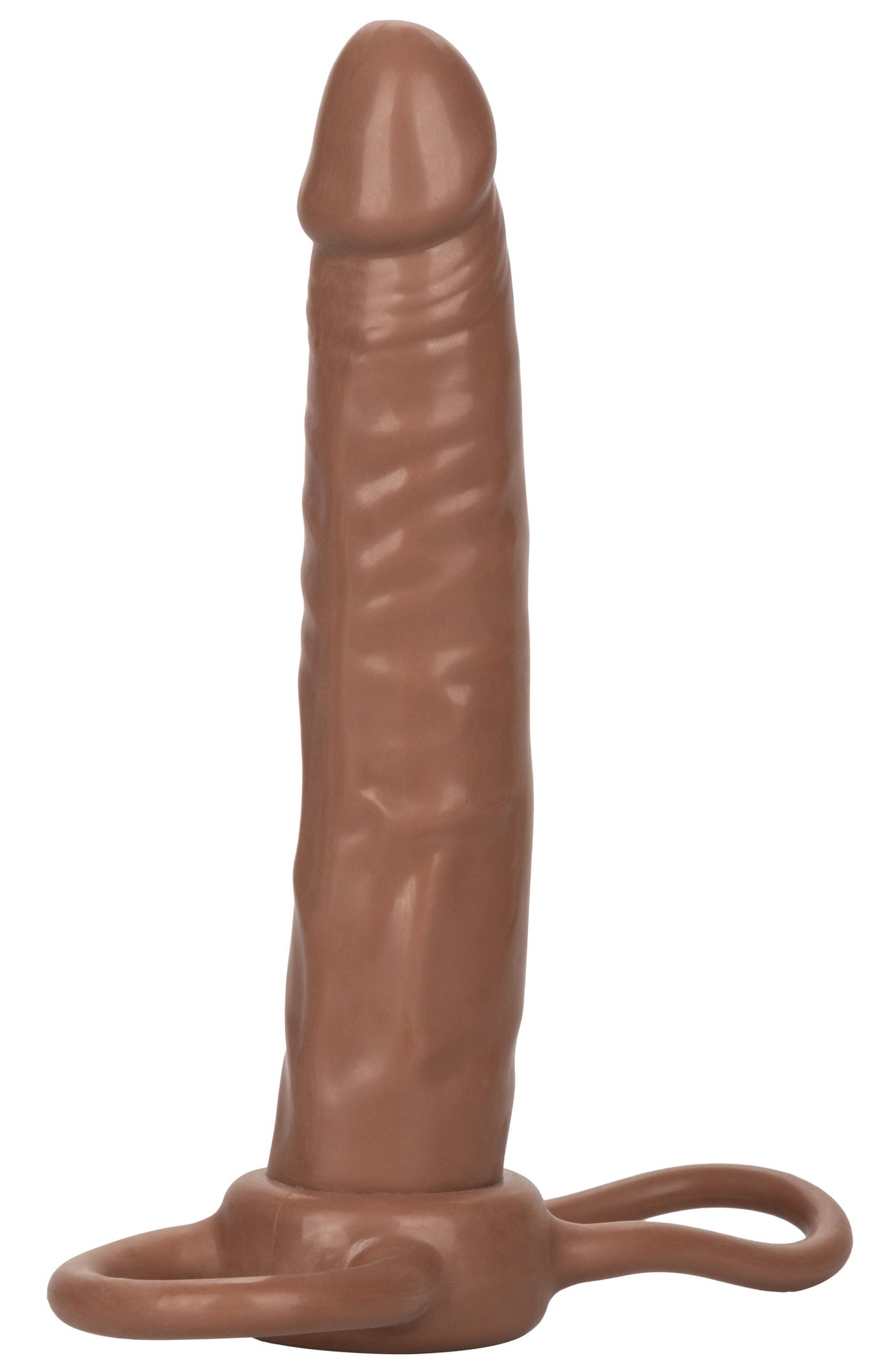 Accommodator Dual Penetrator Brown Anal Dildo with Dual Ring Design