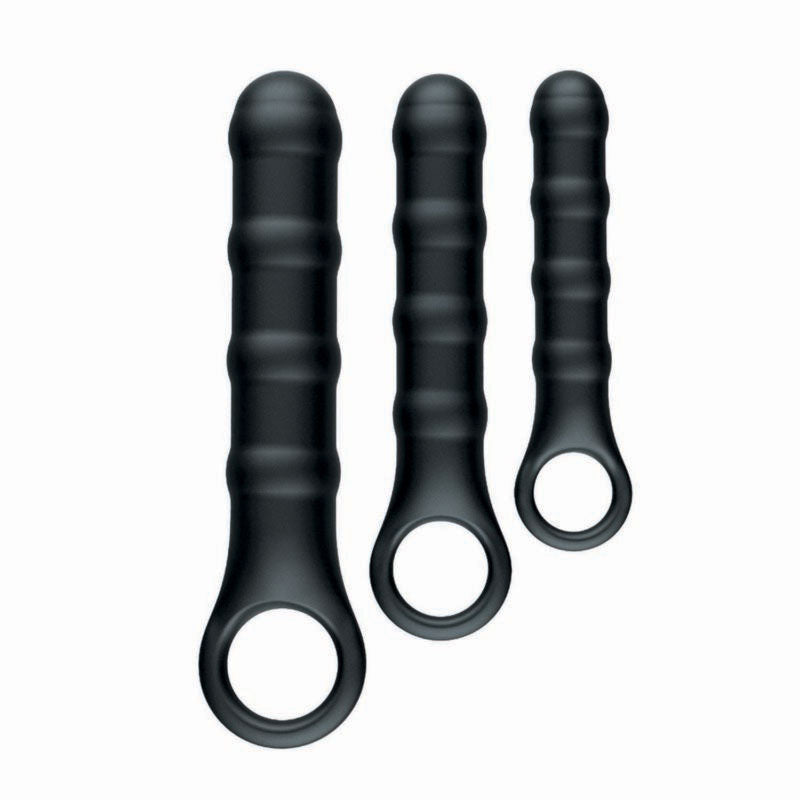 Nasstoys Ass-Sation Anal Wand Training Kit (Black) – 3-Piece Butt Plug Set