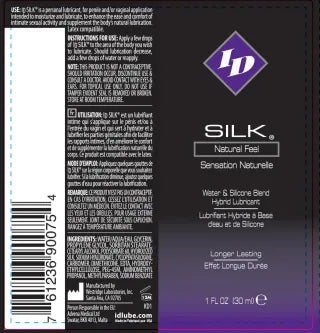 ID Silk Silicone and Water Blend – 1 Oz Lubricant