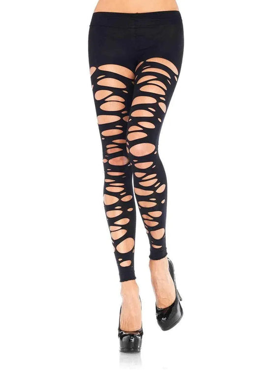 Leg Avenue Posy Tattered Footless Tights – Footless Tights