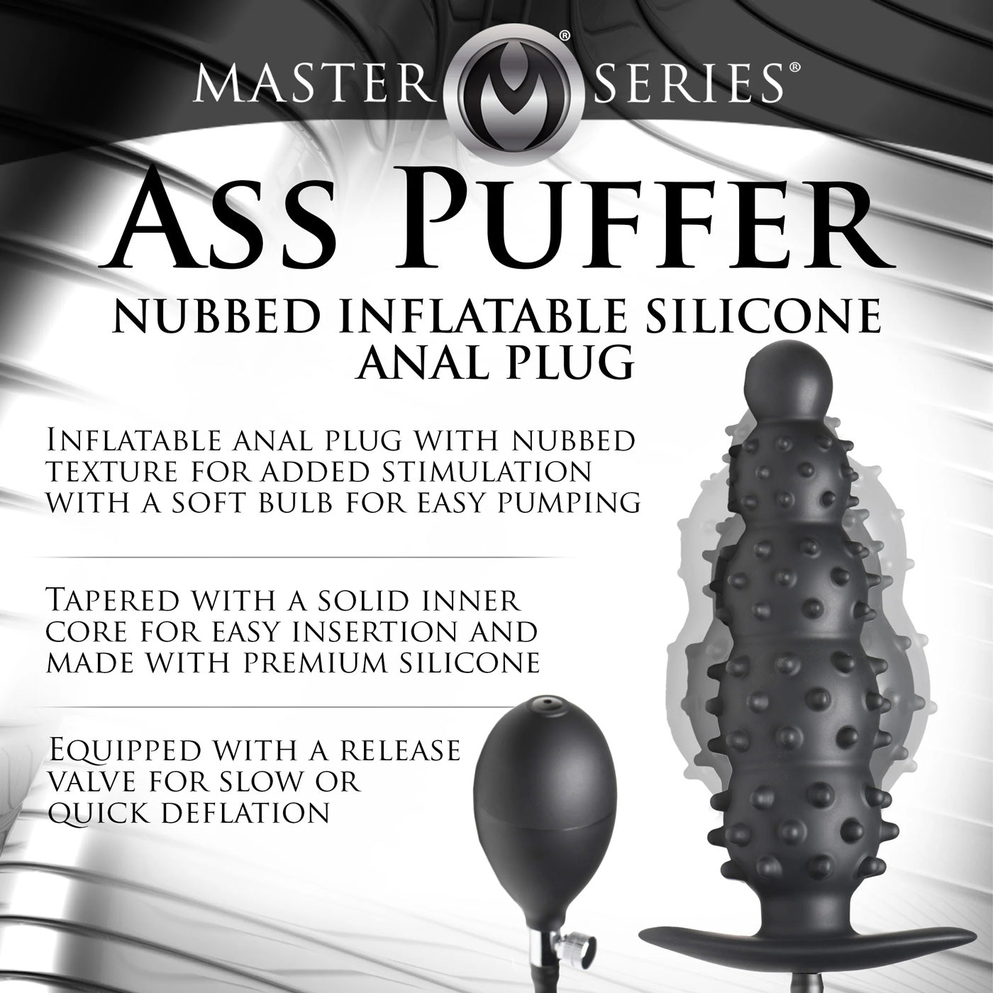 Ass Puffer Nubbed Inflatable Anal Plug