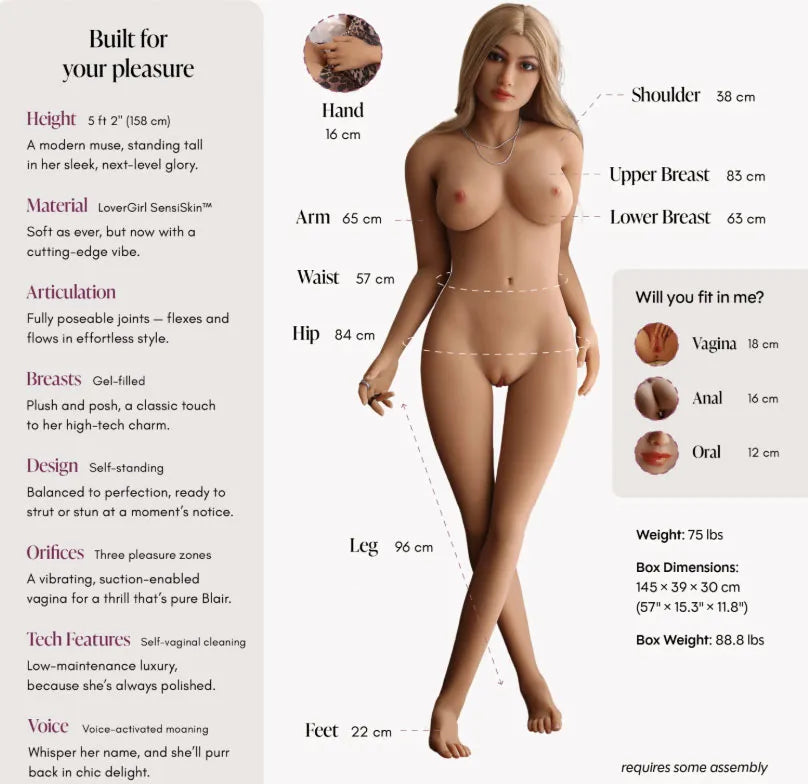 Doll Blair Vanilla 5ft 2in Standard – Life-Size Doll