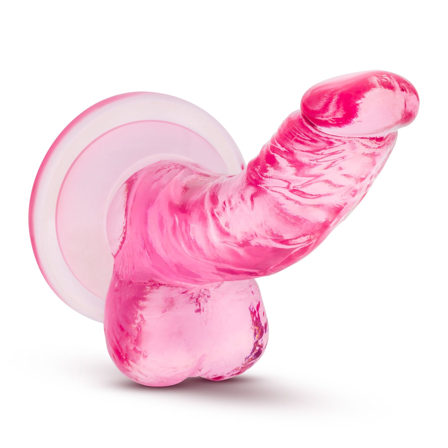 Naturally Yours 4 Inch Mini Cock Suction Base Dildo Pink