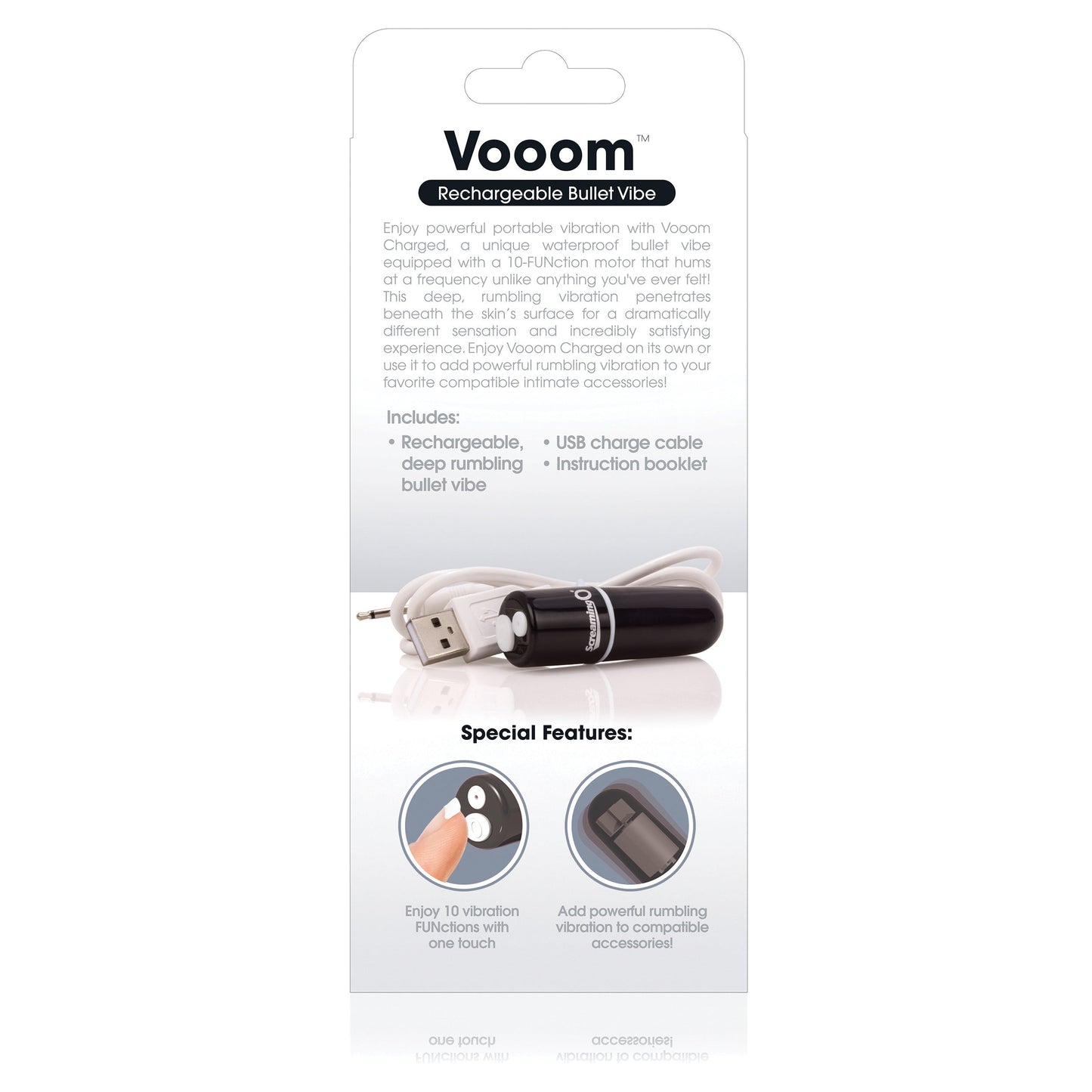 Vooom Bullet – Waterproof 10-Function Portable Bullet Vibrator