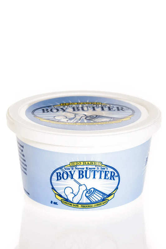 Boy Butter H2O – Water-Based Cream Lubricant 8 Fl Oz Tub