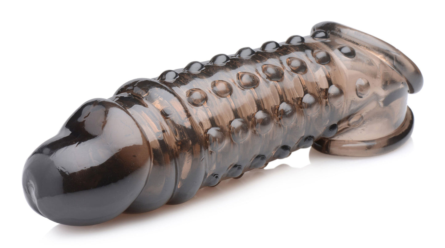 Penis Enhancer Sleeve 1.5in Smoke for Extra Length and Girth