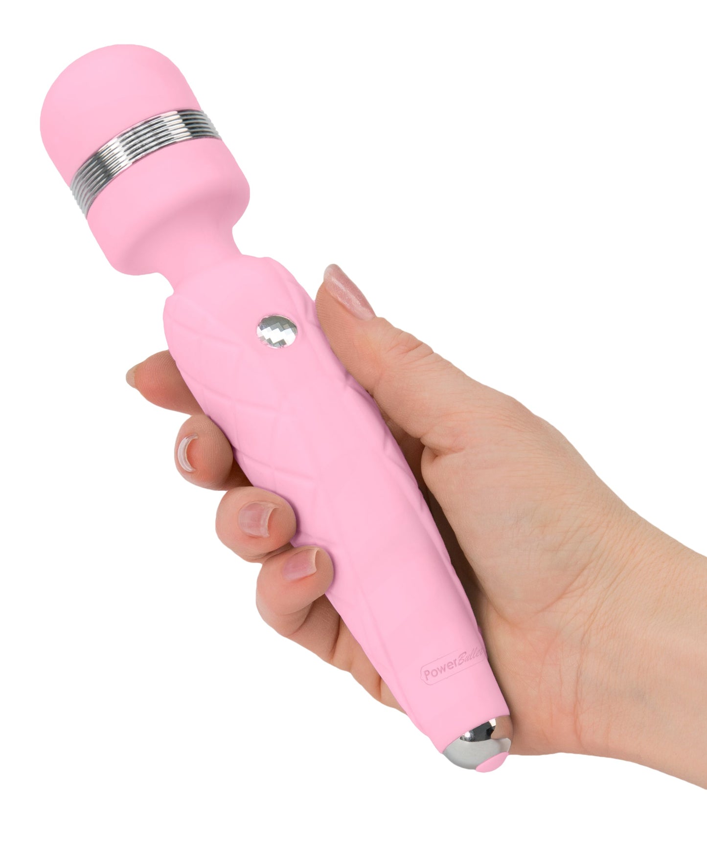 Pillow Talk Cheeky Wand – Luxury Wand Vibrator with Swarovski Crystal