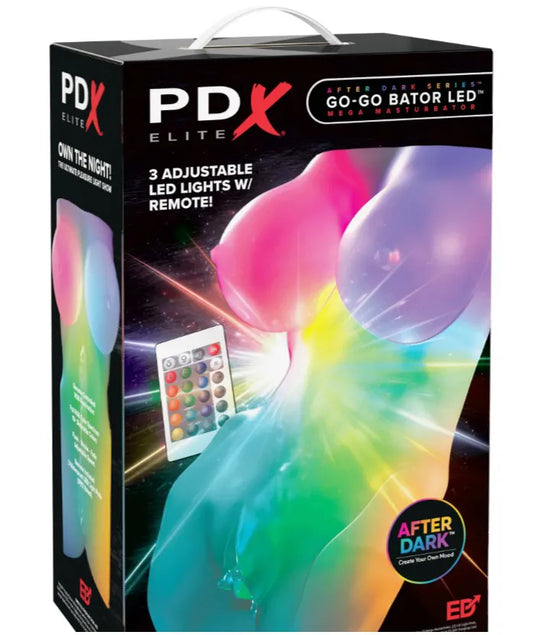 Pdx Elite After Dark Series Go-Go Bator – LED Mega Masturbator