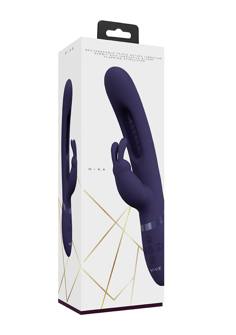 Vive Mika Flapping Tongue Rabbit Vibrator Deep Purple