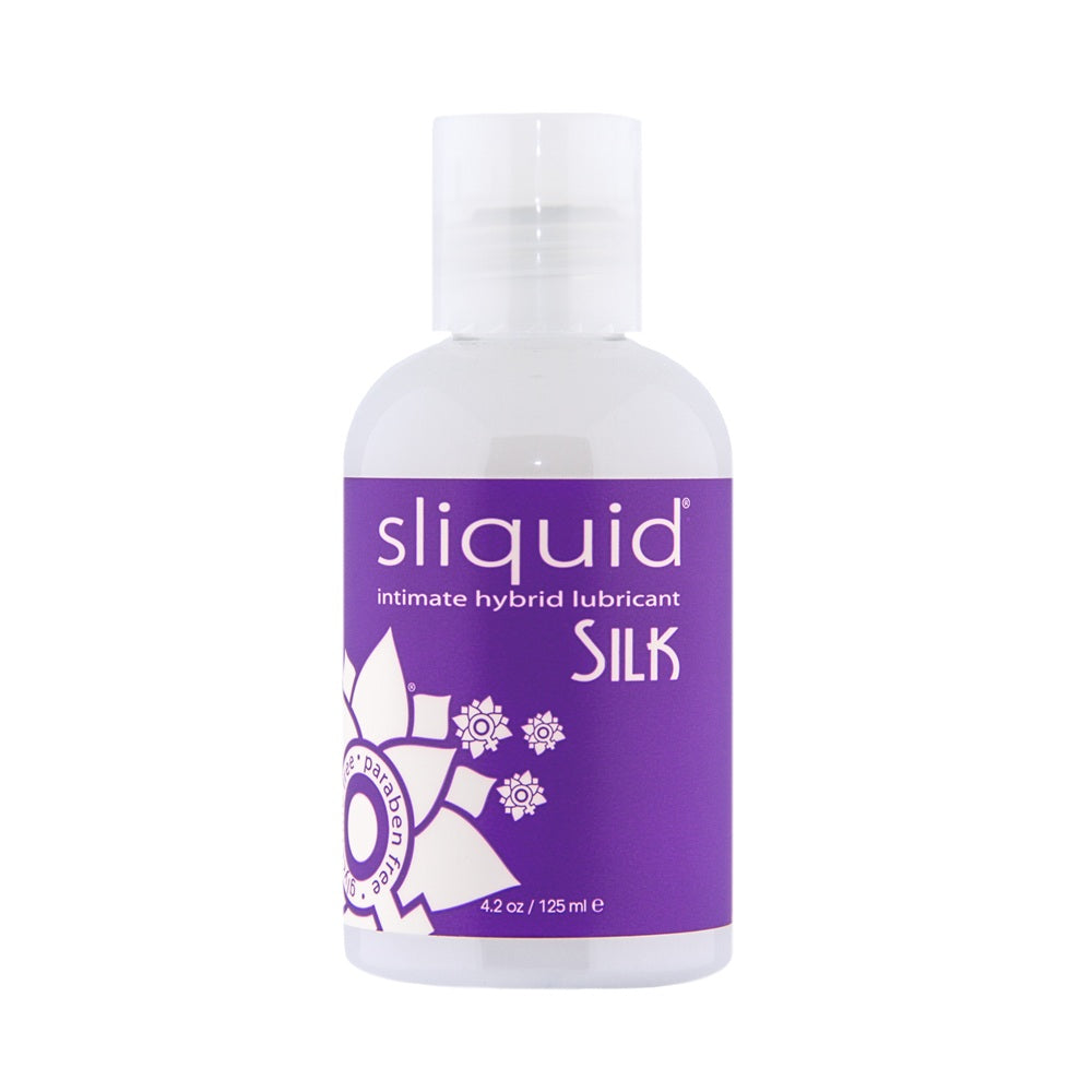 Sliquid Naturals Silk Hybrid Lubricant (125ml) – Vegan Friendly Long-Lasting Personal Lubricant