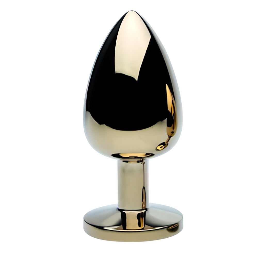 Precious Metals Gold (Gold) Large Jewelled Butt Plug – Luxury Butt Plug