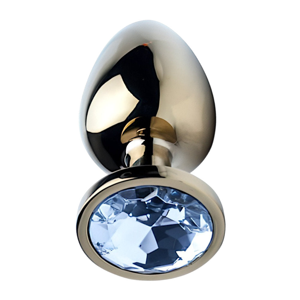 Precious Metals Gold (Gold) Large Jewelled Butt Plug – Luxury Butt Plug