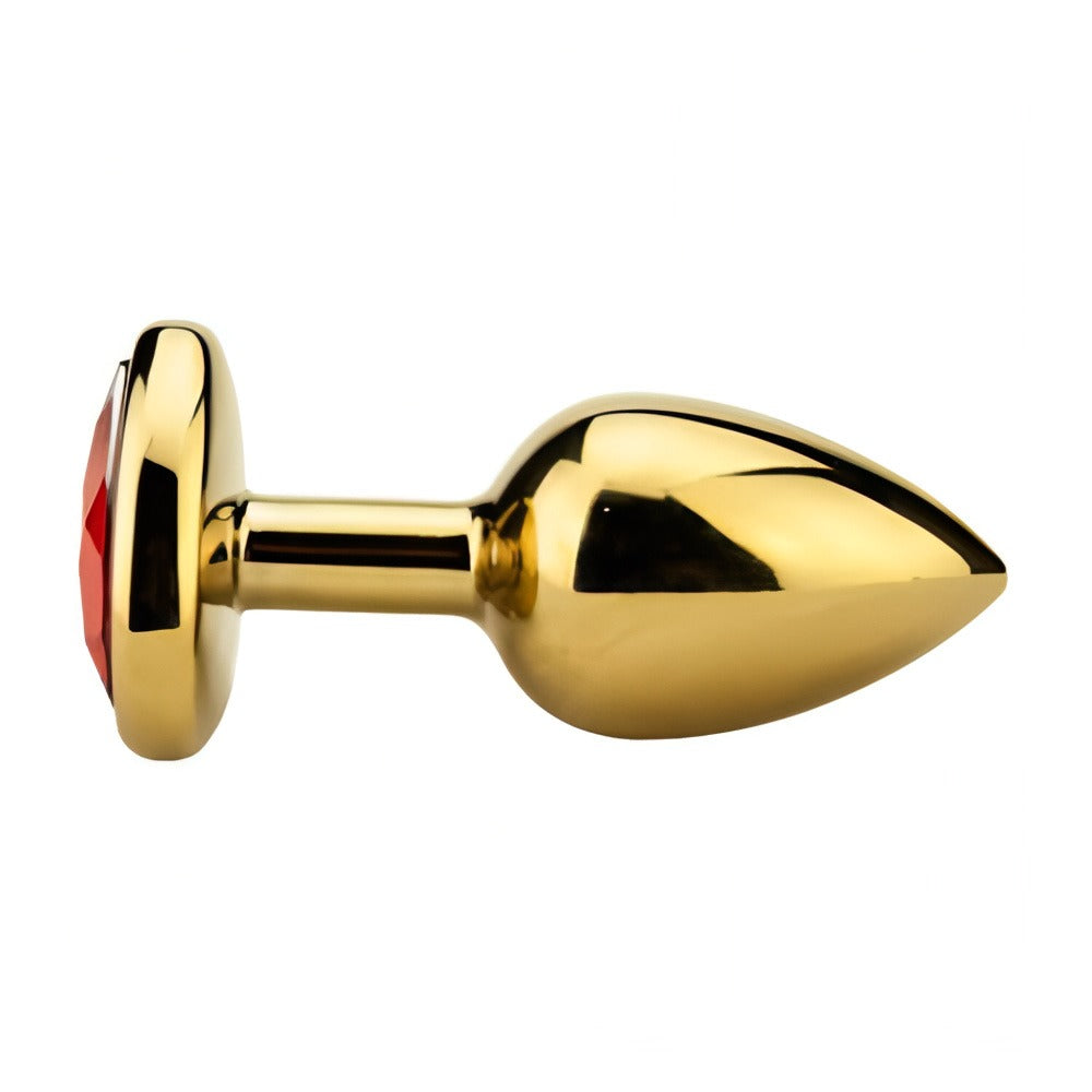 Precious Metals Heart Shaped Jewelled Butt Plug