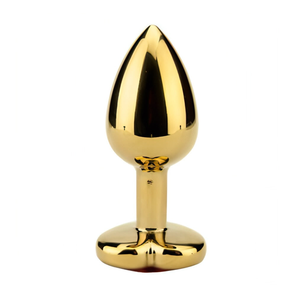 Precious Metals Heart Shaped Jewelled Butt Plug