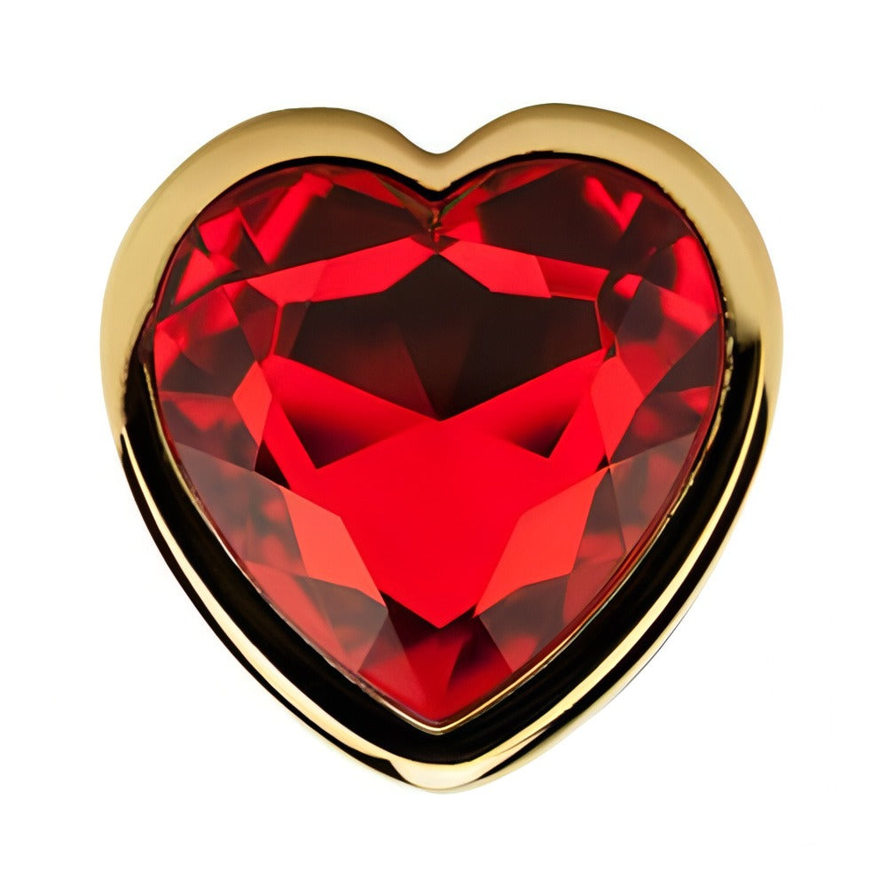Precious Metals Heart Shaped Jewelled Butt Plug