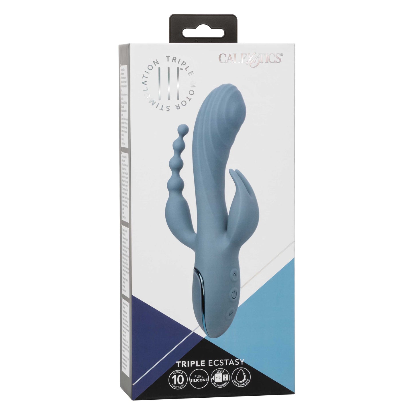 Triple Motor Vibrator Massager With Beaded Tail