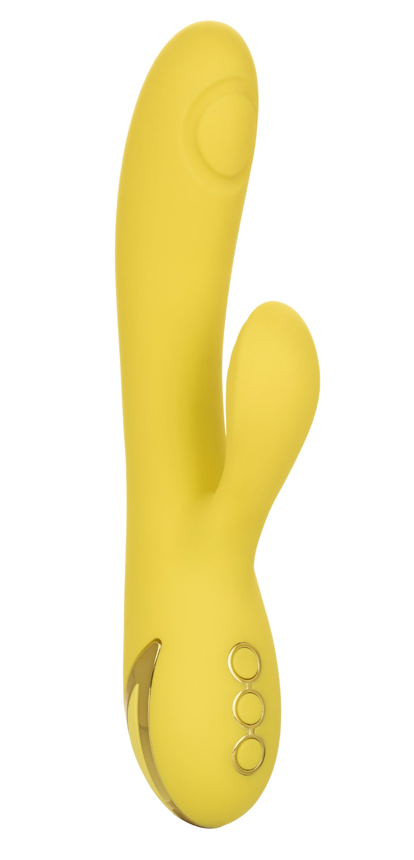 California Dreaming San Diego Seduction Yellow Silicone Dual-Action Massager with Triple Motors and 10 Functions