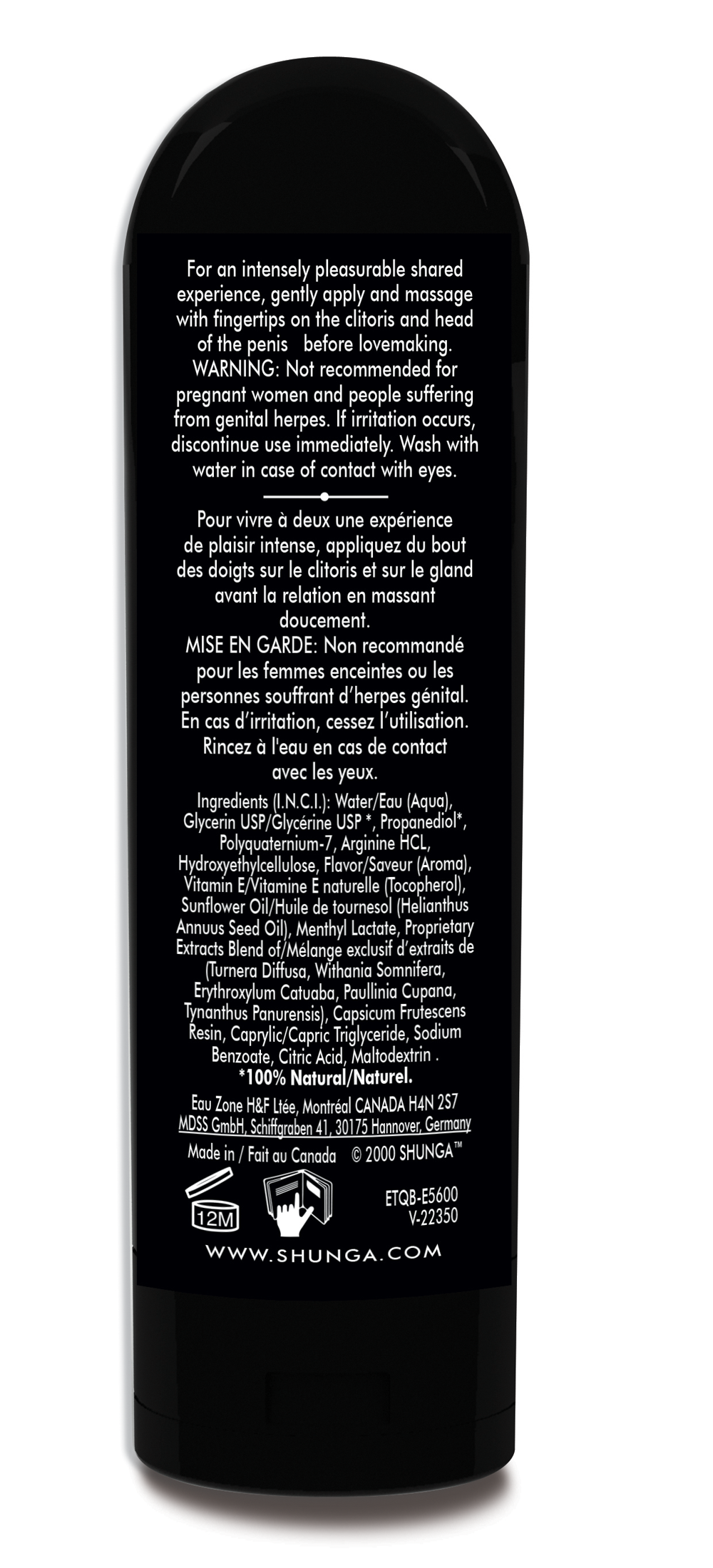 Lotus Noir Sensitizing Gel for Lovers Organic 60ml Enhancer
