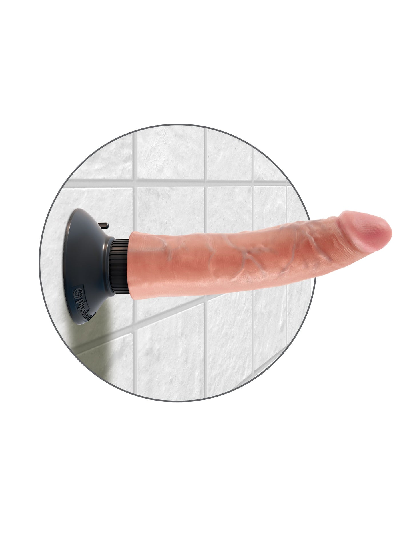 King Cock 7 Inch Vibrating Cock 17.8 Centimeter Vibrating Dong
