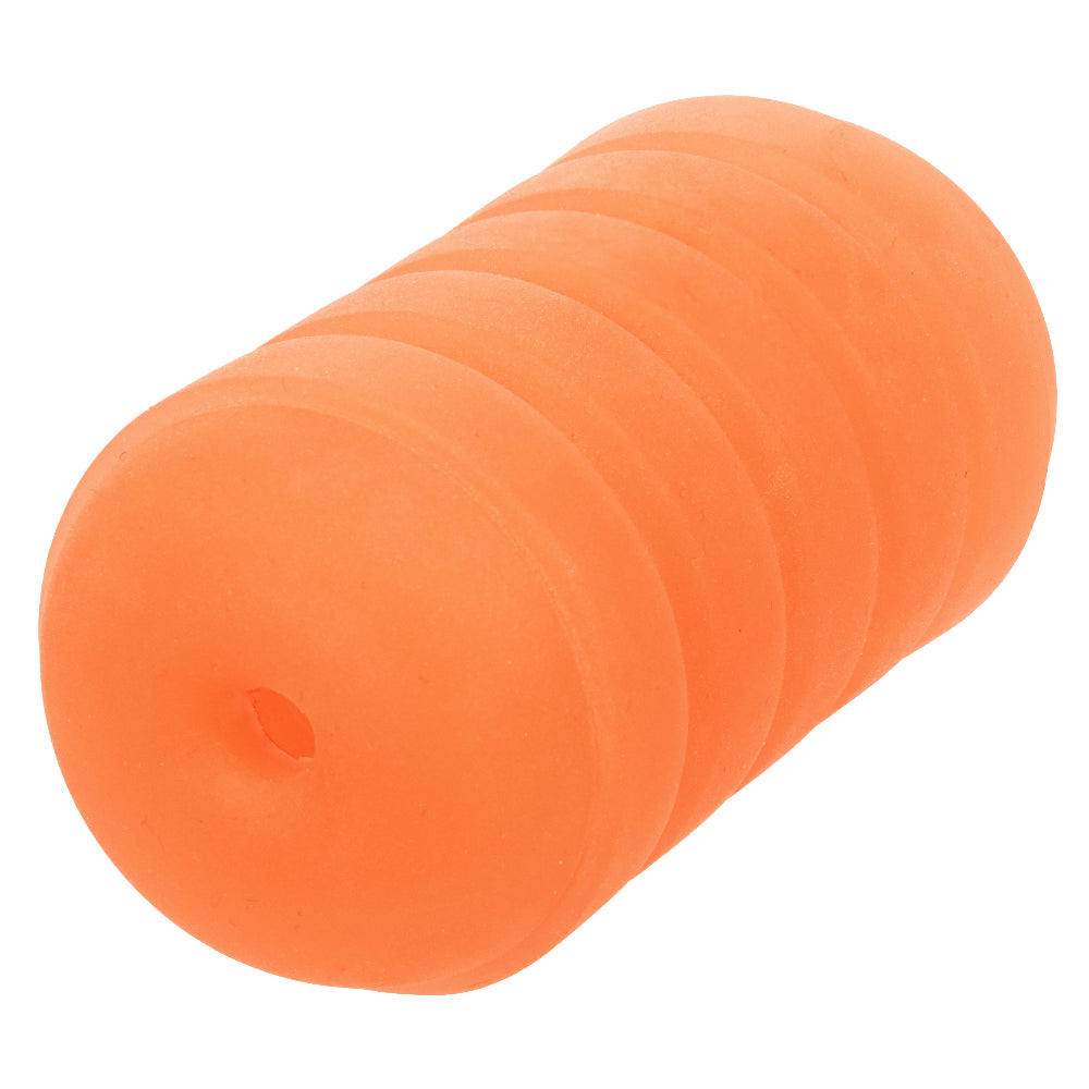 Pop Sock Ribbed Reversible Stroker Soft Tight Stretchy Material Orange