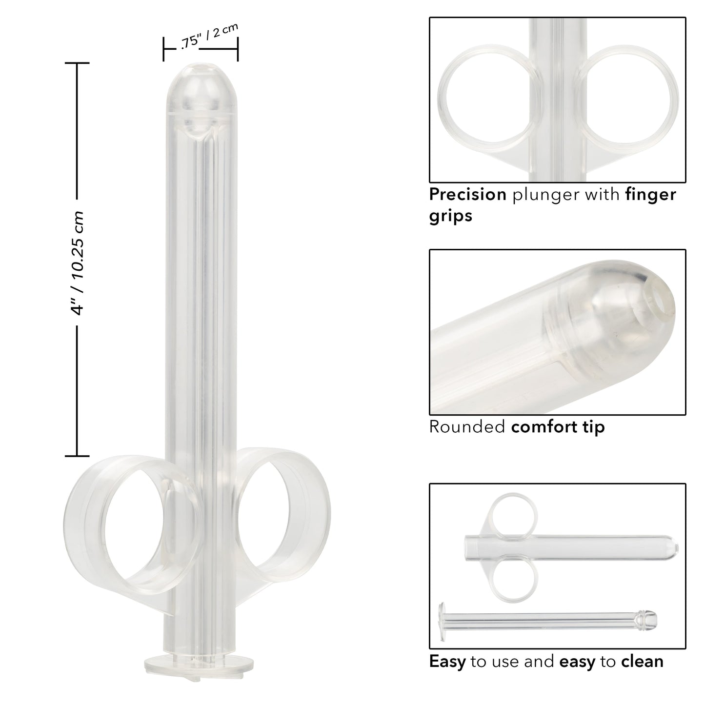 XL Lube Tube Clear Reusable Lubricant Dispensing Tube