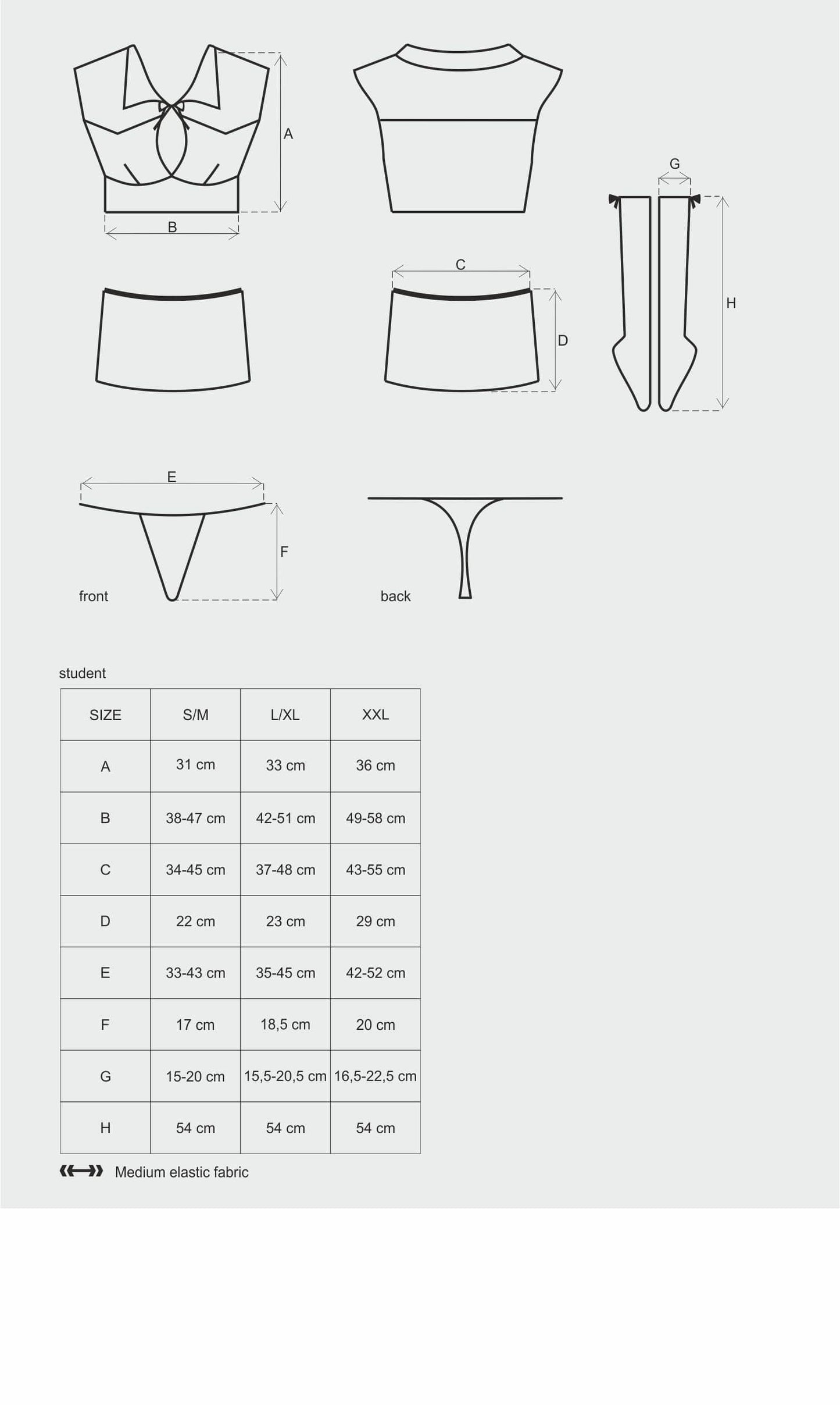 Student 4 Piece Costume
