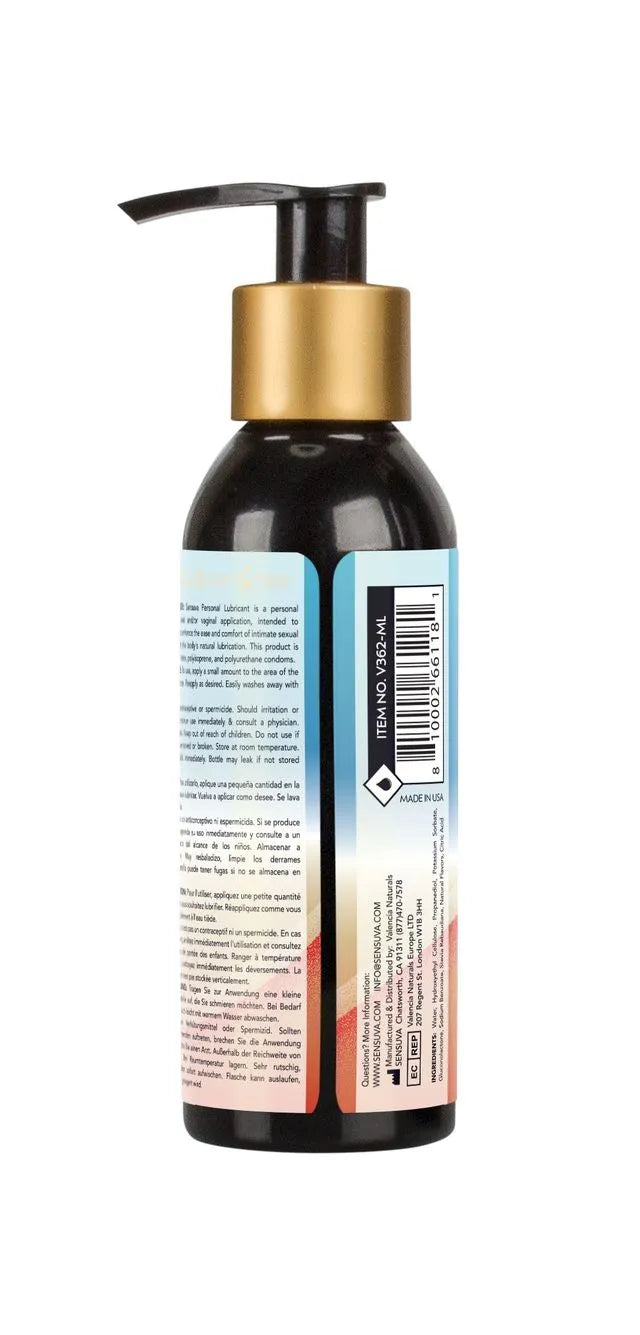 Sensuva Natural Water-Based Personal Lubricant 125ml Bottle